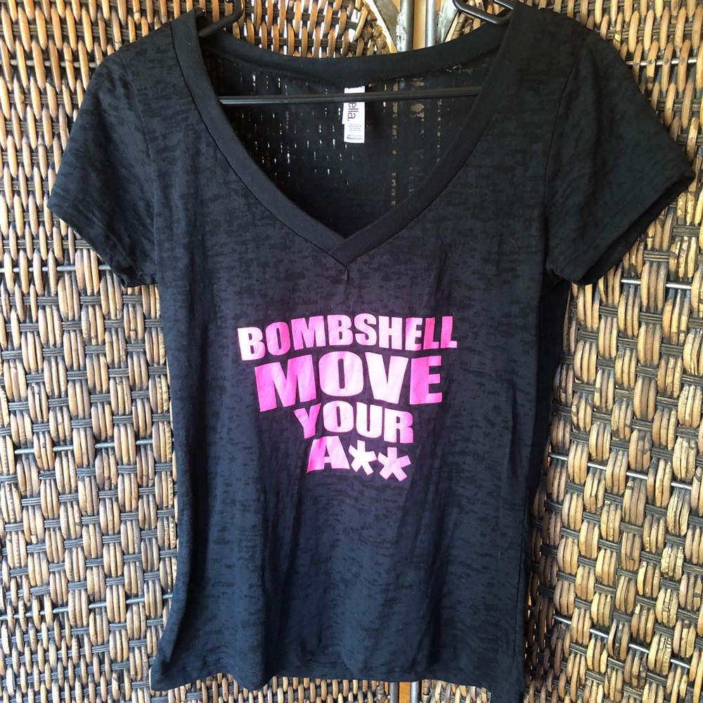 Bombshell Fitness Move Your A** Shirt Medium NWOT